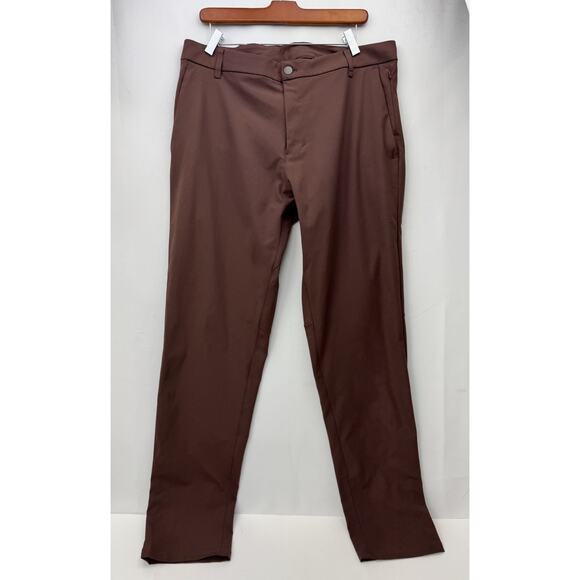 LULULEMON MENS COMMISSION PANT SLIM NWT SIZE-36"34"L Brown - Picture 1 of 7